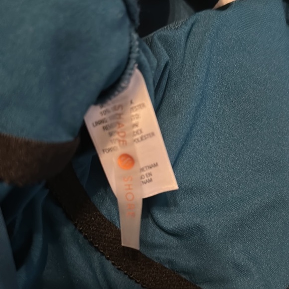 Woman’s Shade And Shore Plunge Ruffle Teal One Piece Swimsuit Size Small - Picture 7 of 10